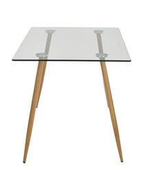 Table avec plateau en verre Wilma, 140 x 80 cm, Transparent