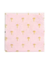 Papieren servetten Palmtree, 20 stuks, Papier, Roze, goudkleurig, 17 x 17 cm