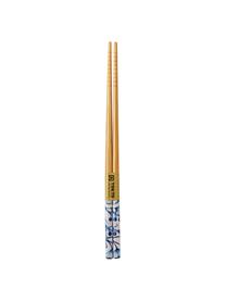 Komplet pałeczek z drewna Kuroki, 5 par, Drewno bambusowe, Biały, niebieski, jasny brązowy, D 23 cm