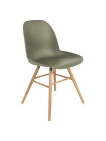 Silla Albert Kuip, Asiento: polipropileno, Patas: madera de fresno, Asiento: verde Patas: ceniza, An 49 x Al 82 cm