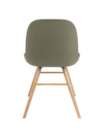 Silla Albert Kuip, Asiento: polipropileno, Patas: madera de fresno, Asiento: verde Patas: ceniza, An 49 x Al 82 cm