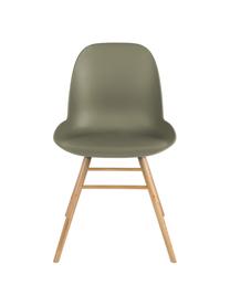 Silla Albert Kuip, Asiento: polipropileno, Patas: madera de fresno, Asiento: verde Patas: ceniza, An 49 x Al 82 cm