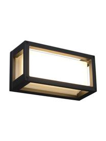 Outdoor wandlamp Ray in antraciet, Lampenkap: opaalglas, Antraciet, wit, 25 x 13 cm