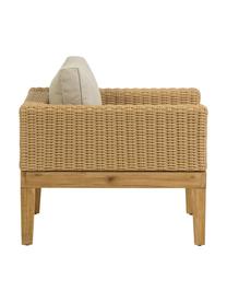 Fauteuil lounge de jardin Giana, Brun clair, larg. 80 x prof. 80 cm