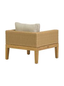 Fauteuil lounge de jardin Giana, Brun clair, larg. 80 x prof. 80 cm