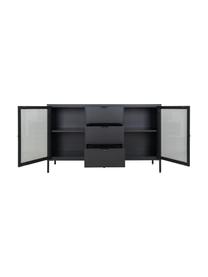 Komoda Dalby, Stelaż: stal malowana proszkowo, Czarny, S 140 x W 85 cm