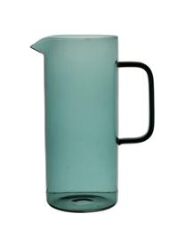 Caraffa in vetro con manico nero Dilacia, Vetro borosilicato, Turchese trasparente, 1 l