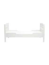 Lettino in legno per bambini Harlequin, Legno di pino, pannello di fibra a media densità (MDF) verniciato con vernice senza COV, Bianco, Larg. 100 x Lung. 170 cm