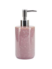 Keramische zeepdispenser Mineral in roze, Keramiek, Lila, roze, Ø 8 x H 18 cm