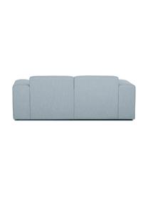 Canapé d'angle tissu gris 3 places Melva, Tissu bleu-gris