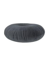 Cojín redondo de terciopelo brillante Monet, con relleno, Tapizado: 100% terciopelo de poliés, Gris oscuro, Ø 40 cm
