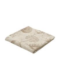 Katoenen tafelkleed Freya met bloemen motief, 86% katoen, 14% linnen, Beige, bruin, patroon, Voor 6 - 10 personen (B 140 x L 250 cm)