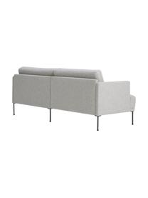 Kleines Ecksofa Fluente, Bezug: 100 % Polyester Der strap, Gestell: Massives Kiefernholz, FSC, Webstoff Hellgrau, B 198 x T 152 cm, Eckteil rechts