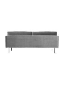 Sofá de terciopelo Moby (2 plazas), Tapizado: terciopelo (poliéster de , Estructura: madera de pino maciza, Patas: metal con pintura en polv, Terciopelo gris, An 170 x F 95 cm