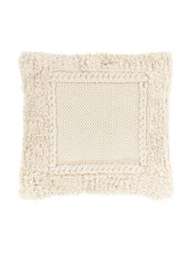 Funda de cojín texturizada Selina, Beige, An 45 x L 45 cm