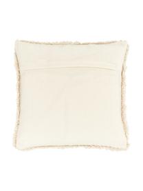 Housse de coussin 45x45 ethnique Selina, Beige, larg. 45 x long. 45 cm