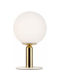 Malá stolní lampa Splendid Pearl, Bílá, zlatá, Ø 15 cm, V 26 cm