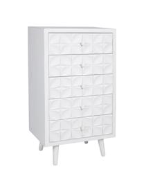 Chiffonier Diamandio, Estructura: madera de abeto, tablero , Blanco, An 54 x Al 96 cm