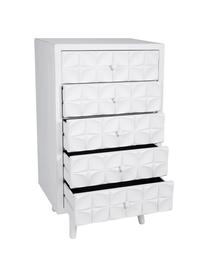 Chiffonier Diamandio, Estructura: madera de abeto, tablero , Blanco, An 54 x Al 96 cm