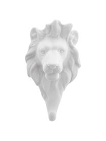 Hak ścienny z porcelany Lion, Porcelana, Biały, W 15 cm