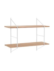 Klein wandrek Belfast met metalen frame, Frame: gepoedercoat metaal, Wit, lichtbruin, 76 x 63 cm