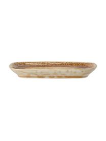 Handgemachte Steingut-Servierplatten Willow, L 14 x B 10 cm, 2er-Set., Steingut, Brauntöne, 10 x 14 cm