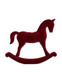 Oggetto decorativo in velluto Rocking Horse, Rivestimento: velluto, Struttura: pannelli di fibra a media, Rosso, Larg. 38 x Alt. 31 cm