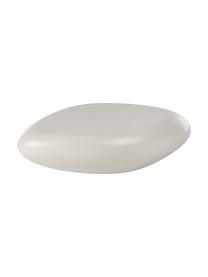 Tavolino da salotto ovale a forma di pietra Pietra, Plastica in fibra di vetro laccata, Beige, Larg. 116 x Alt. 28 cm