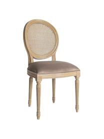 Silla artesanal tapizada Medallón, Beige, marrón, An 50 x Al 101 cm