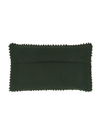 Housse de coussin rectangulaire vert foncé Indi, Vert foncé