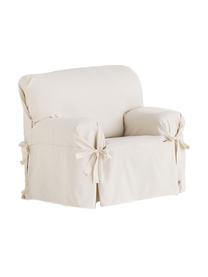 Housse de fauteuil Bianca, 100 % coton, Couleur crème, larg. 110 x haut. 110 cm