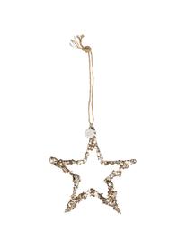 Kerstboomhanger Flora Star, Goudkleurig, 12 x 13 cm