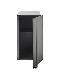 Vertikaler Brotkasten Tosca mit magnetischer Tür, Metall, beschichtet, Schwarz, B 22 x H 41 cm