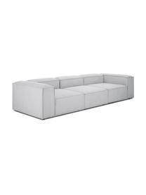 Modulares Sofa Lennon (4-Sitzer), Bezug: 100 % Polyester Der strap, Gestell: Massives Kiefernholz FSC-, Füße: Kunststoff, Webstoff Hellgrau, B 327 x T 119 cm