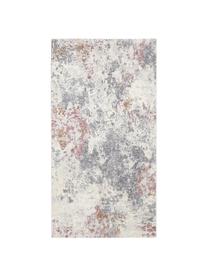 Tapis design aspect marbre Fontaine, Crème, gris, rouge framboise