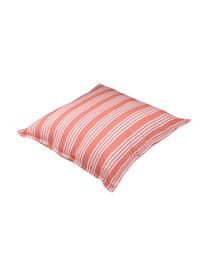 Coussin de sol à jeu de rayures blanches Mandelieu, Corail, blanc