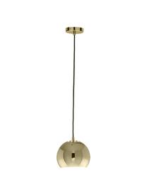 Kleine bolvormige hanglamp  Ball, Gecoat metaal, Messingkleurig, Ø 18 x H 16 cm