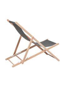 Tumbona plegable Hot Summer, Estructura: madera de haya, Gris, madera de haya, An 96 x F 56 cm