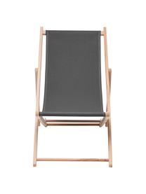 Tumbona plegable Hot Summer, Estructura: madera de haya, Gris, madera de haya, An 96 x F 56 cm