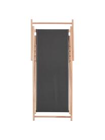 Tumbona plegable Hot Summer, Estructura: madera de haya, Gris, madera de haya, An 96 x F 56 cm