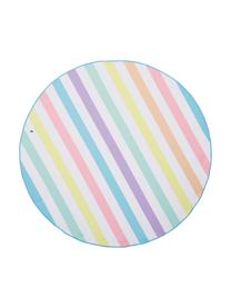 Dun gestreept microfiber strandlaken Round met etui, Multicolour, Ø 170 cm