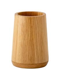 Vaso cepillo de dientes Battersea, Madera de roble, Roble, Ø 8 x Al 11 cm