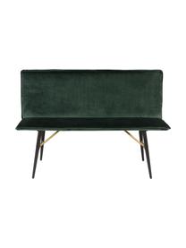 Moderne Samt-Sitzbank Verona mit Lehne, Bezug: Polyestersamt Der Bezug w, Grün, 134 x 87 cm