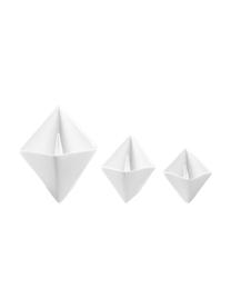 Set 3 barchette decorative My Boat, Porcellana, Bianco, Set in varie misure