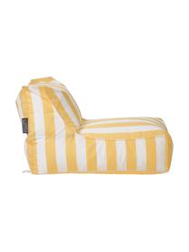 Puff tumbona para exterior Korfu, Tapizado: 100% polipropileno, recub, Amarillo, blanco, An 94 x F 60 cm