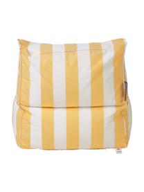 Puff tumbona para exterior Korfu, Tapizado: 100% polipropileno, recub, Amarillo, blanco, An 94 x F 60 cm