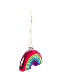Mundgeblasener Baumanhänger Rainbow aus Glas, Glas, Bunt, B 10 x H 7 cm
