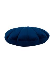 Coussin en velours Shell, Bleu foncé