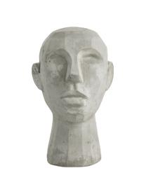Groot decoratief object hoofd, Cement, Grijs, B 20 x H 30 cm