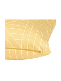 Fluwelen kussenhoes Remi, 100% polyester fluweel, Geel, 40 x 40 cm